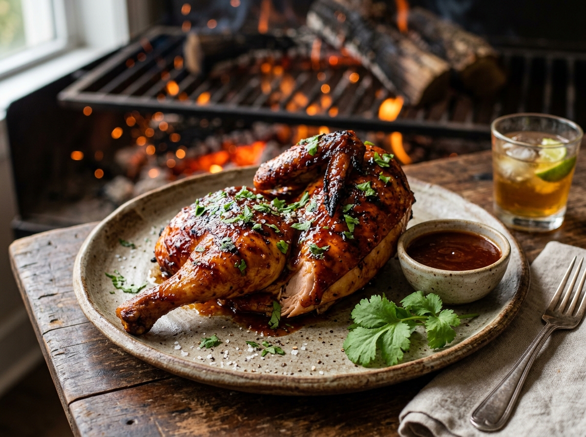 Pollo BBQ Asado a la Leña